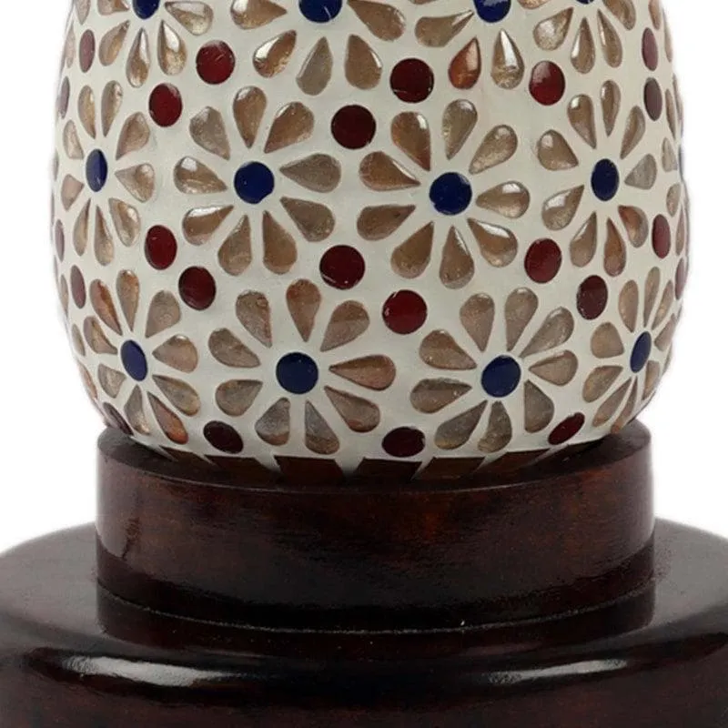 Floral Flicker Glass Table Lamp - Multicolor media 6