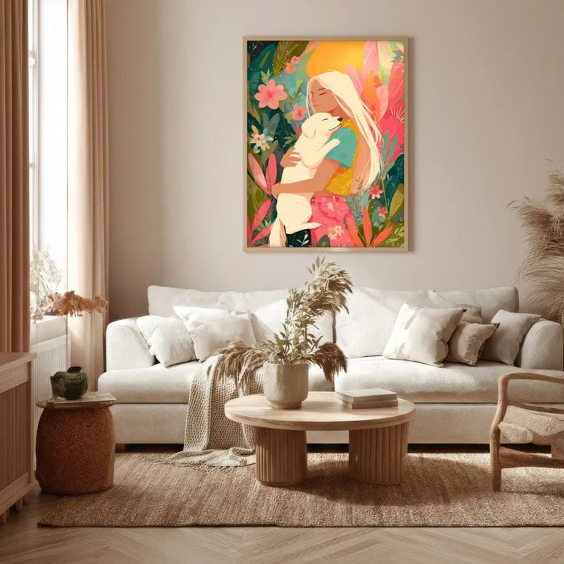 Wild Tender Canvas Wall Painting - Brown Frame media 5