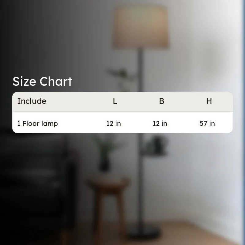 Elfin Floor Lamp With Shelf - Beige media 7