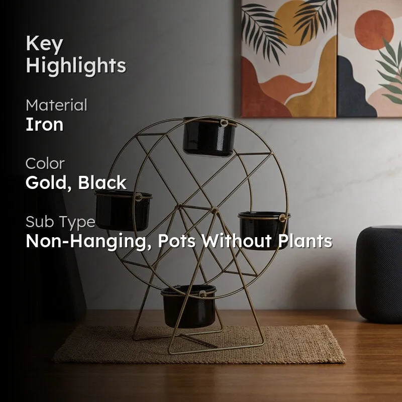Wheel Fun Planter - Black - 2