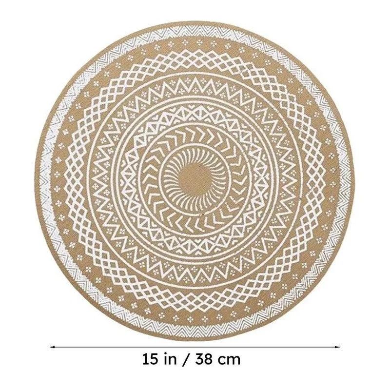 Mandala White Round PVC Table Mats - Set Of Four media 8