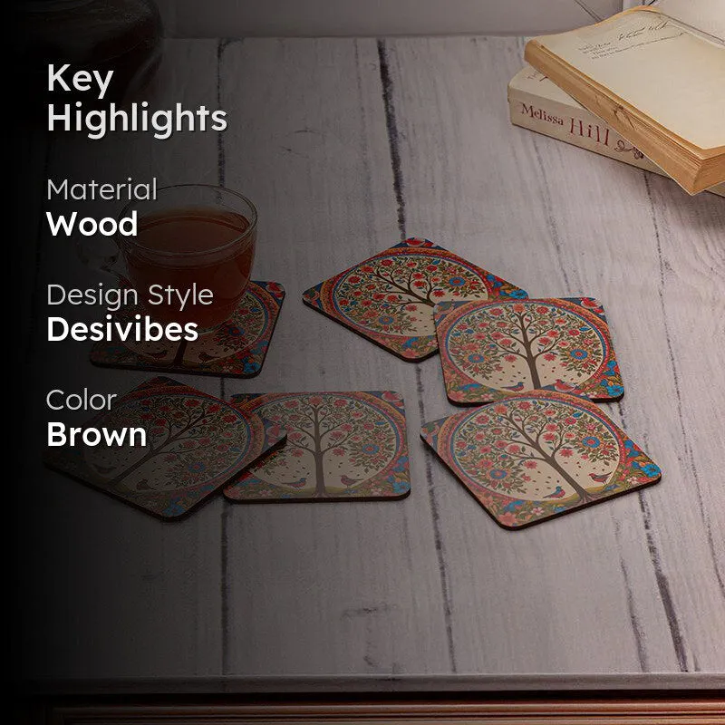 Kintaro Wood Coaster - Set Of Six media 2