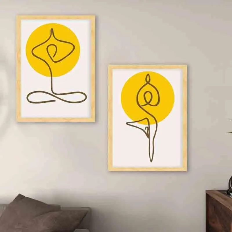 Yoga Line Wall Art - Set Of Two media 1