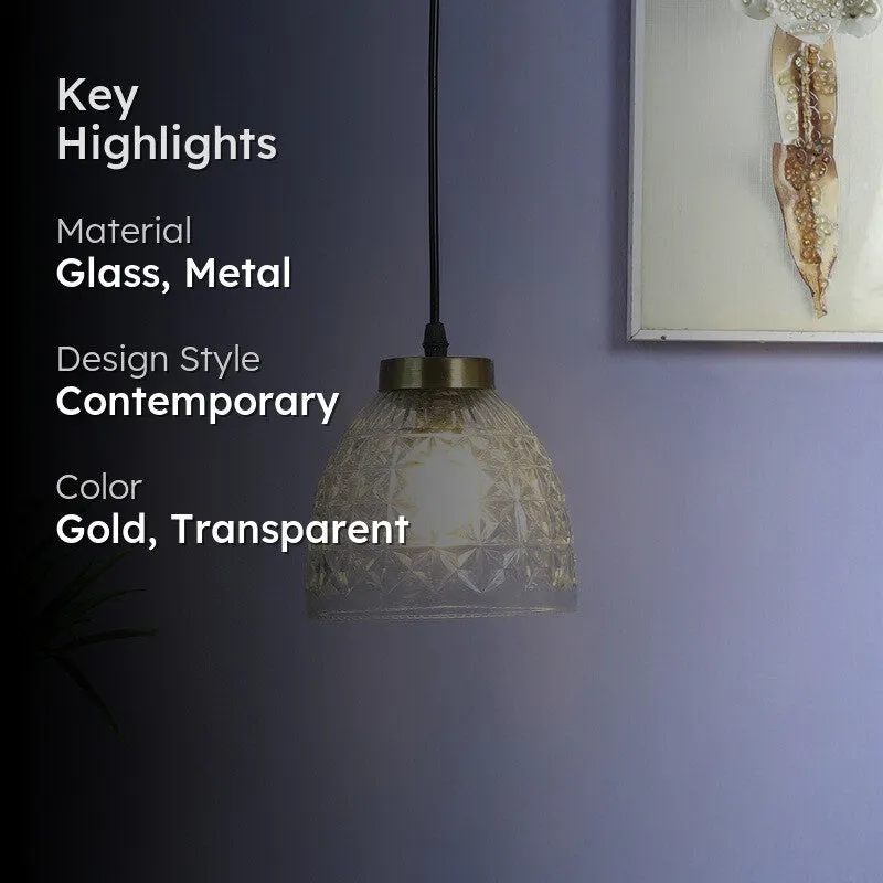 Crestelle Pendant Glass Ceiling Lamp media 2