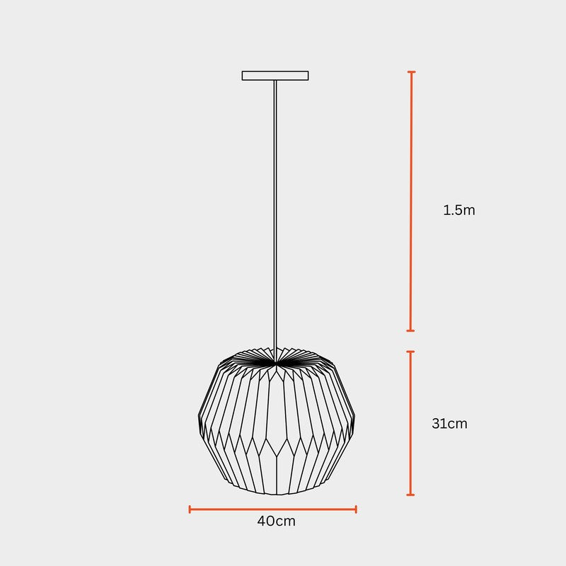 Fig Living Tabla Paper Ceiling Lamp - Grey media 9