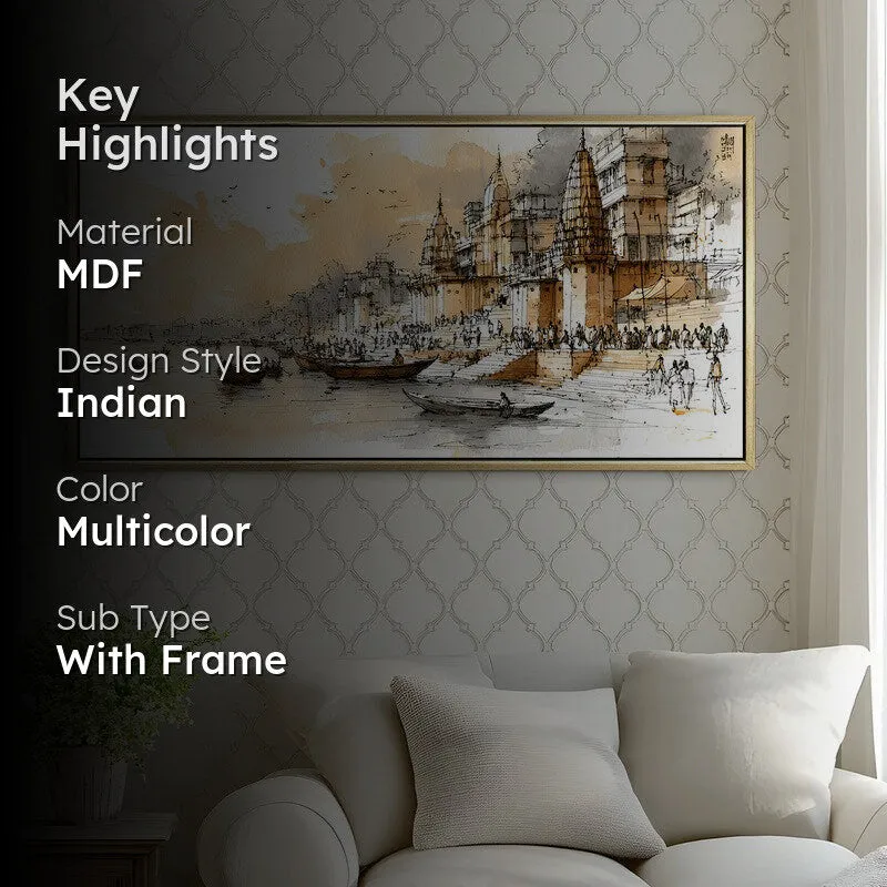 Peach Hour in Banaras Wall Art media 2