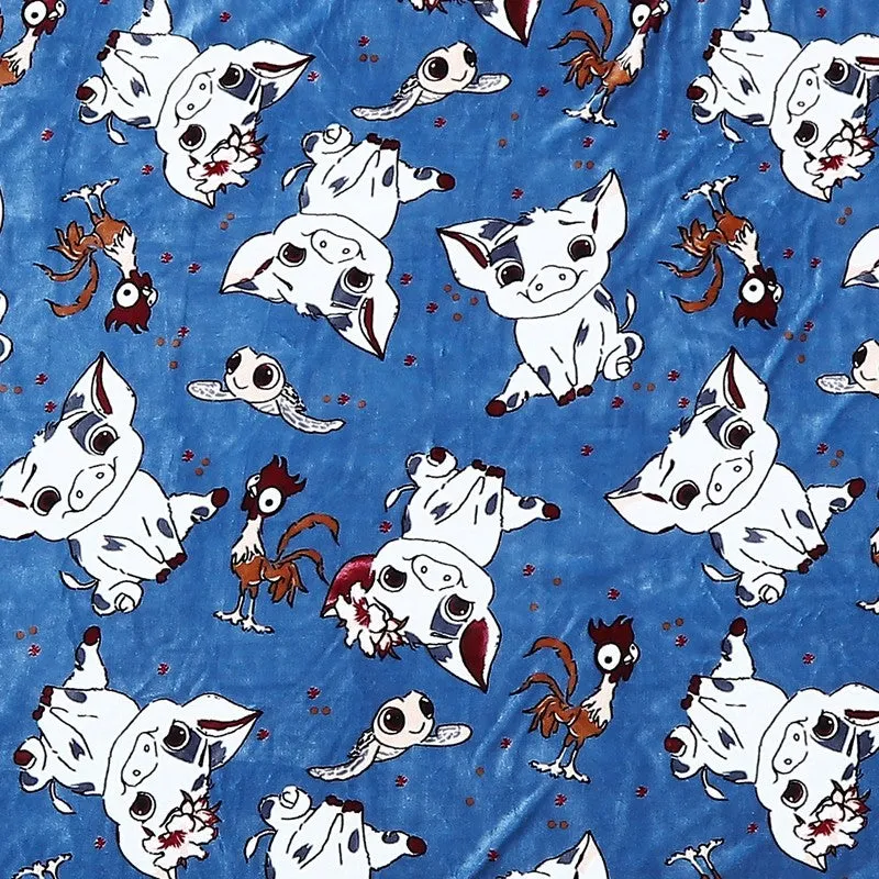 Monte Carlo Whimsical Cow Kids Blanket (Blue) - 300 GSM media 4