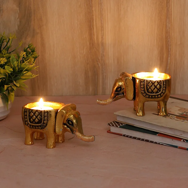 Trunk & Flame Tea Light Holder - Set Of Two media 3