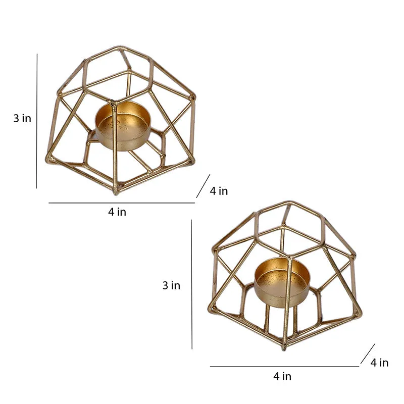 Wired Geometry Tea Light Holder - Set Of Two media 8
