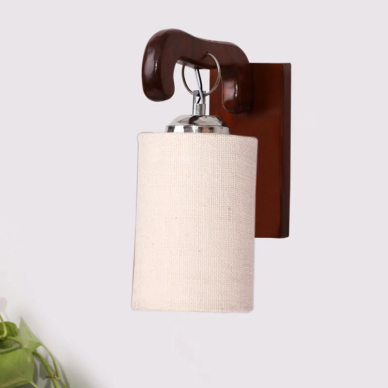 Klarion Glow Jute & Wooden Wall Lamp - Beige media 3