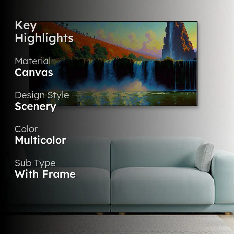 Cascade Calsia Canvas Wall Painting media 2