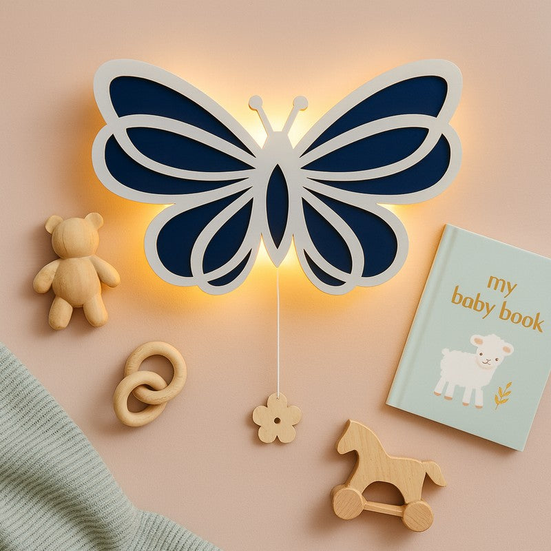 Tiny Butterfly Glow Battery Operated MDF Wall Lamp media 4