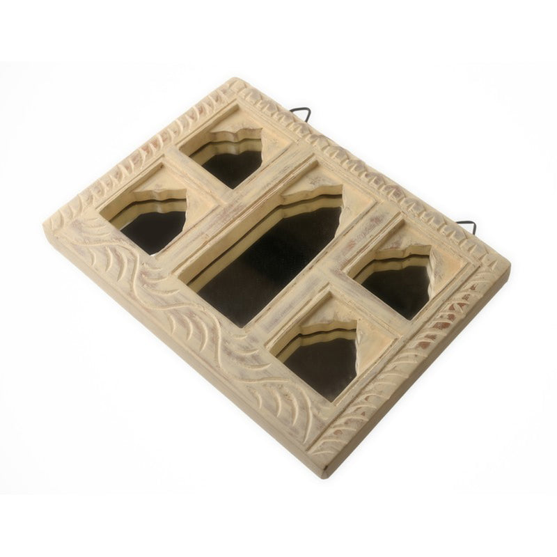 Kivra Solid Mango Wood Wall Mirror media 7