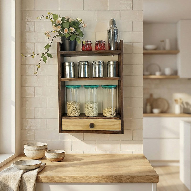 Anglus Wooden Kitchen Storage Rack