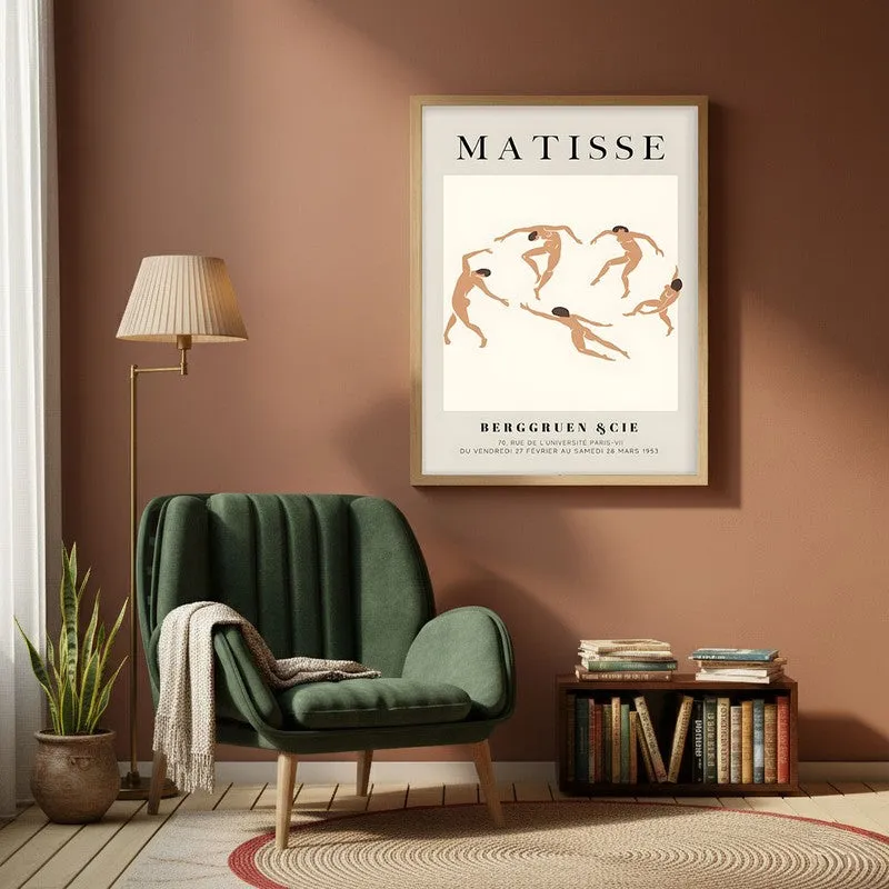 Rhythm Canvas Wall Painting With Brown Frame media 1