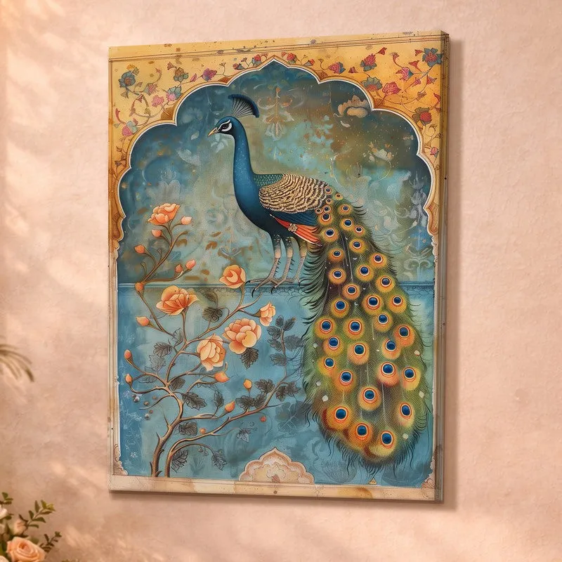 Celestial Peacock Canvas Wall Art & Paintings media 4