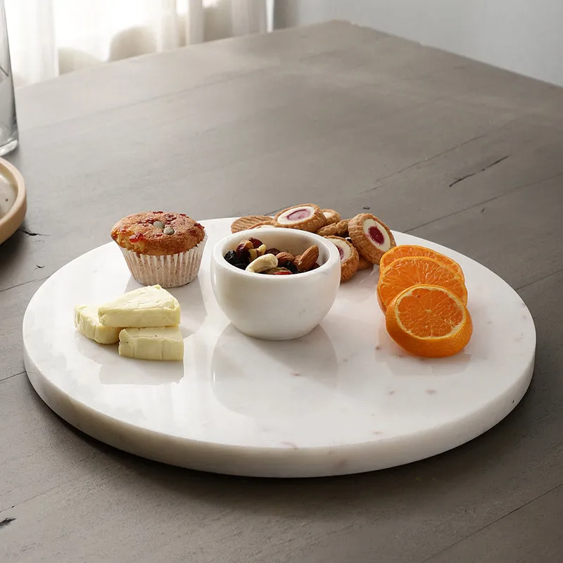 Marvella Round Marble Serving Platter With Bowl (50 ML) - Two Piece Set media 3
