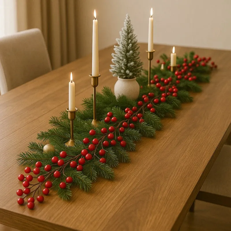 Ruby Cherry Garland Foam Christmas Ornament - Red media 4