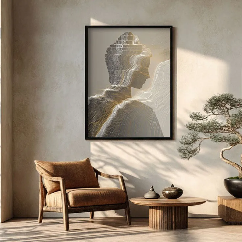 Ascending Buddha Of Inner Light With Black Frame media 1