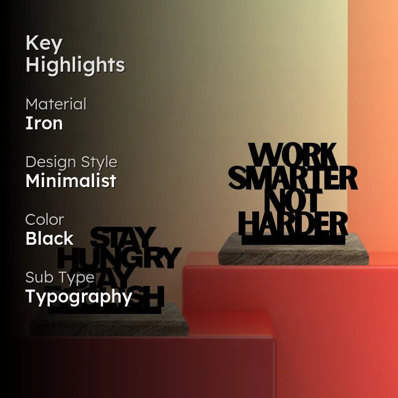 Hungry Minds Smart Tactics Typography Showpiece - Set Of Two media 2
