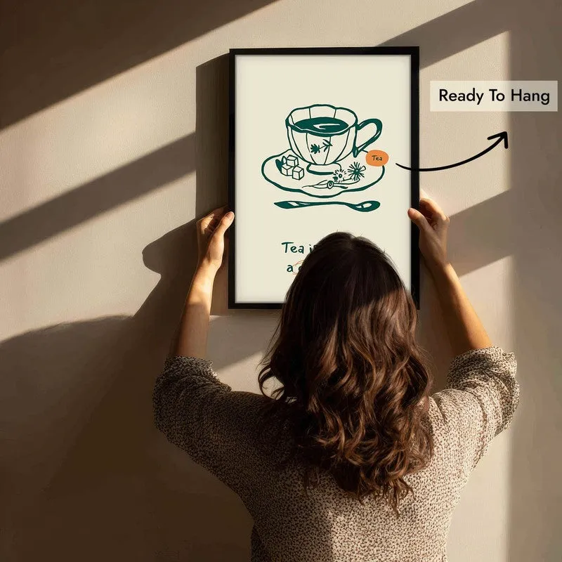 Silent Sips Archival Canvas Wall Art - Black media 6