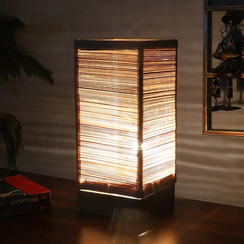 Seralya Bamboo Table Lamp - Beige media 1