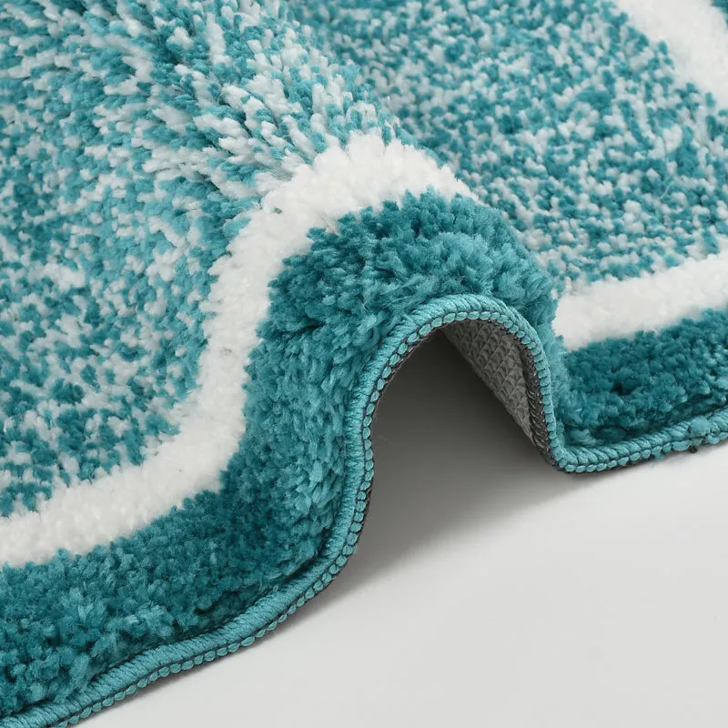 Velora Cotton Bath Mat - Cyan Blue media 5
