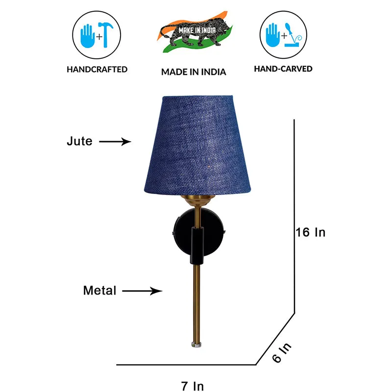 Beryll Jute Wall Lamp - Blue media 6