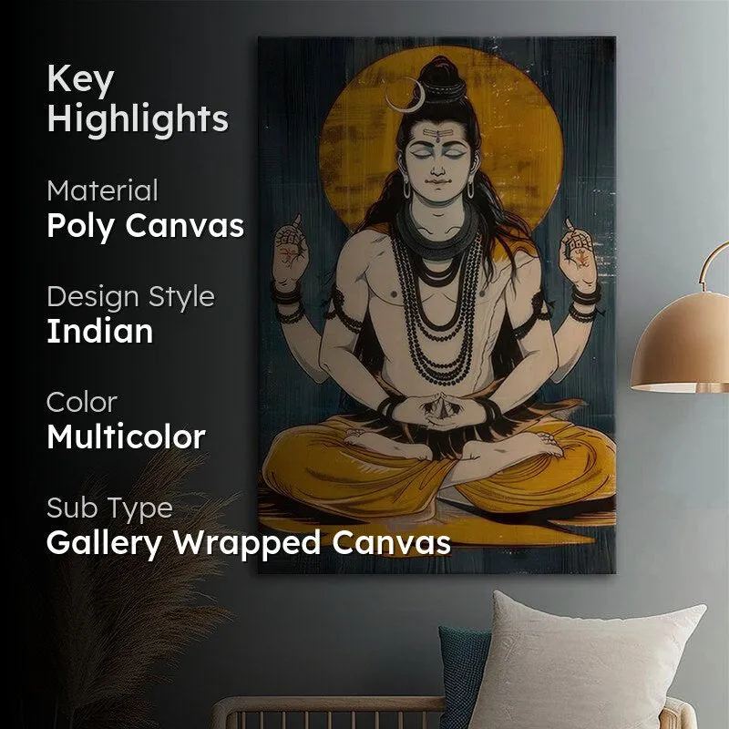 The Tranquil Yogi Poly Canvas Wall Painting media 2