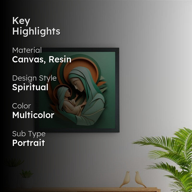 Mother Mary & Baby Jesus Wall Art media 2