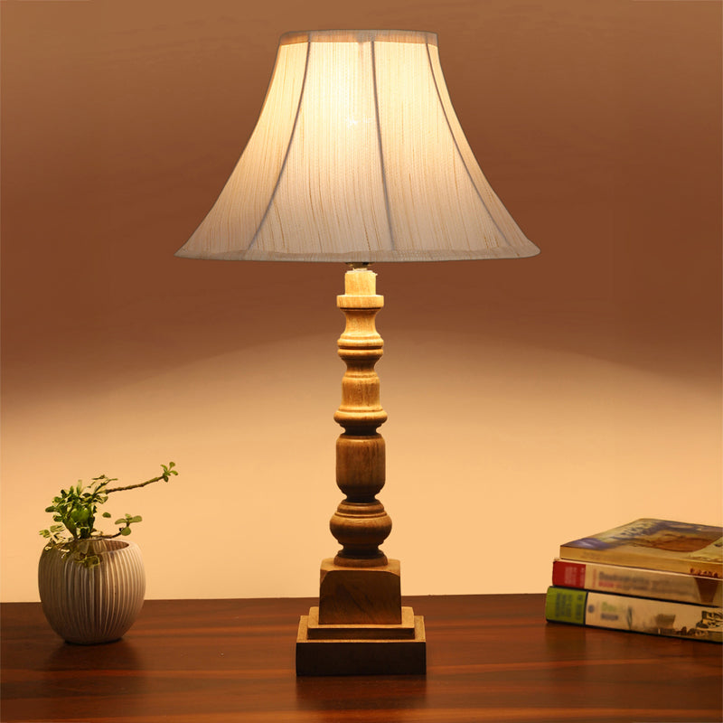 Twistra II Arbor Wooden Table Lamp - White,Brown