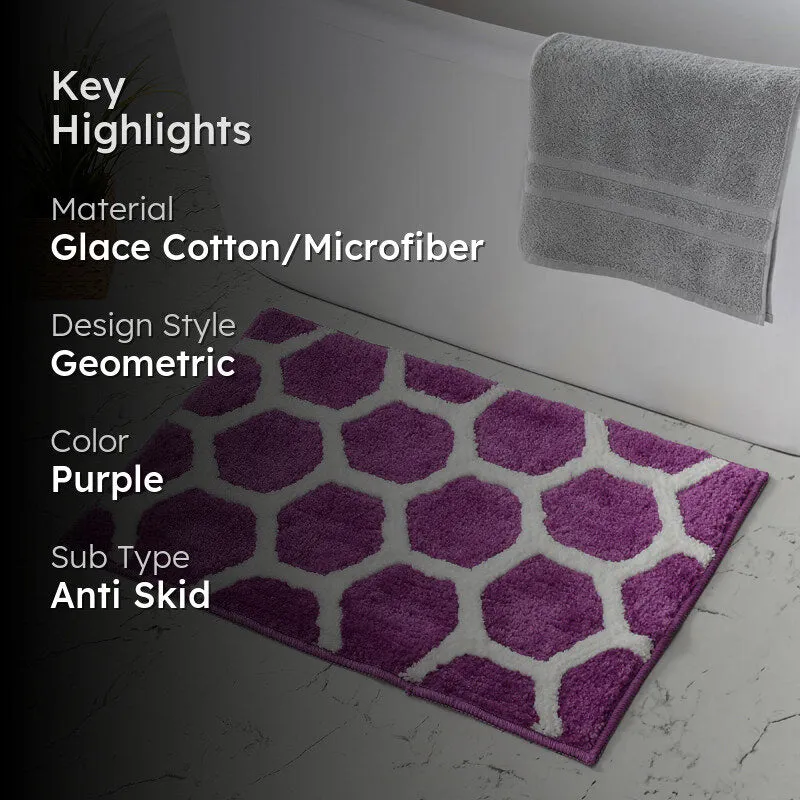 Trevona Cotton Bath Mat - Purple media 2