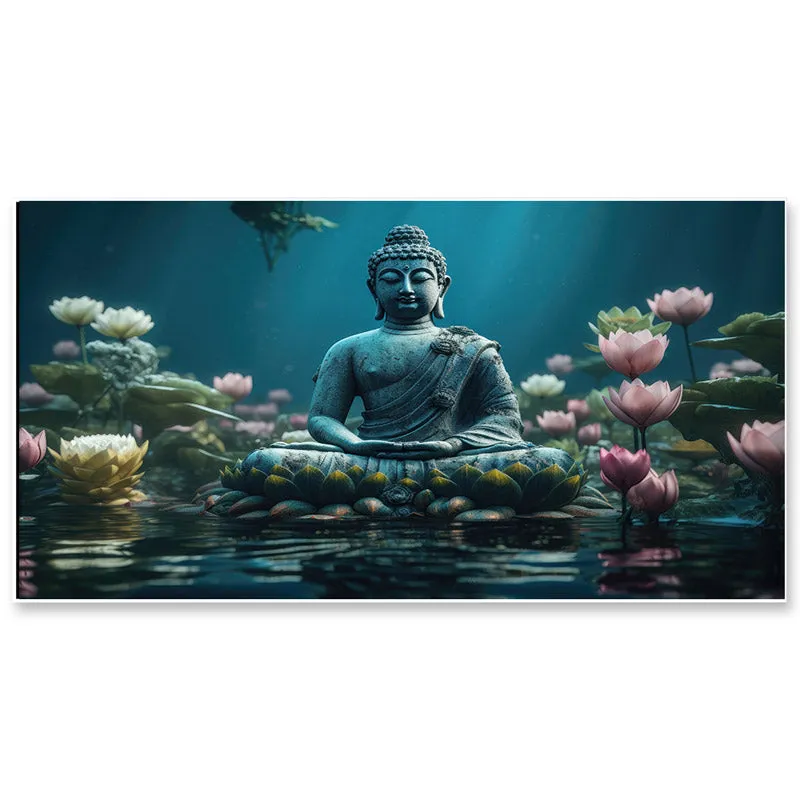 Buddha Kamal Wall Painting media 5