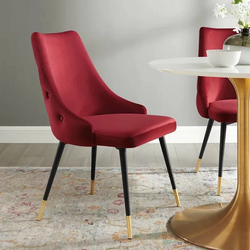 Lunara Neem Wood Accent Chair - Maroon media 4