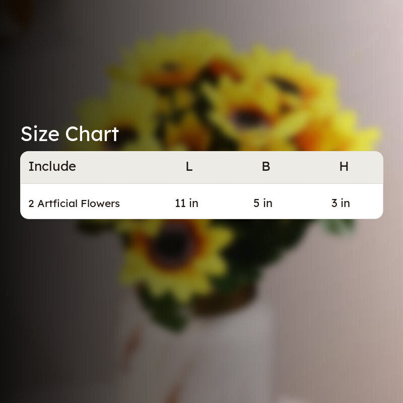 Faux Artificial Sunflower (Yellow) - Set Of Two media 10
