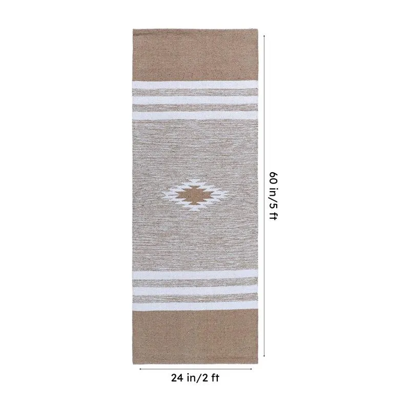 Decoria Cotton Runner Rug - Beige media 7
