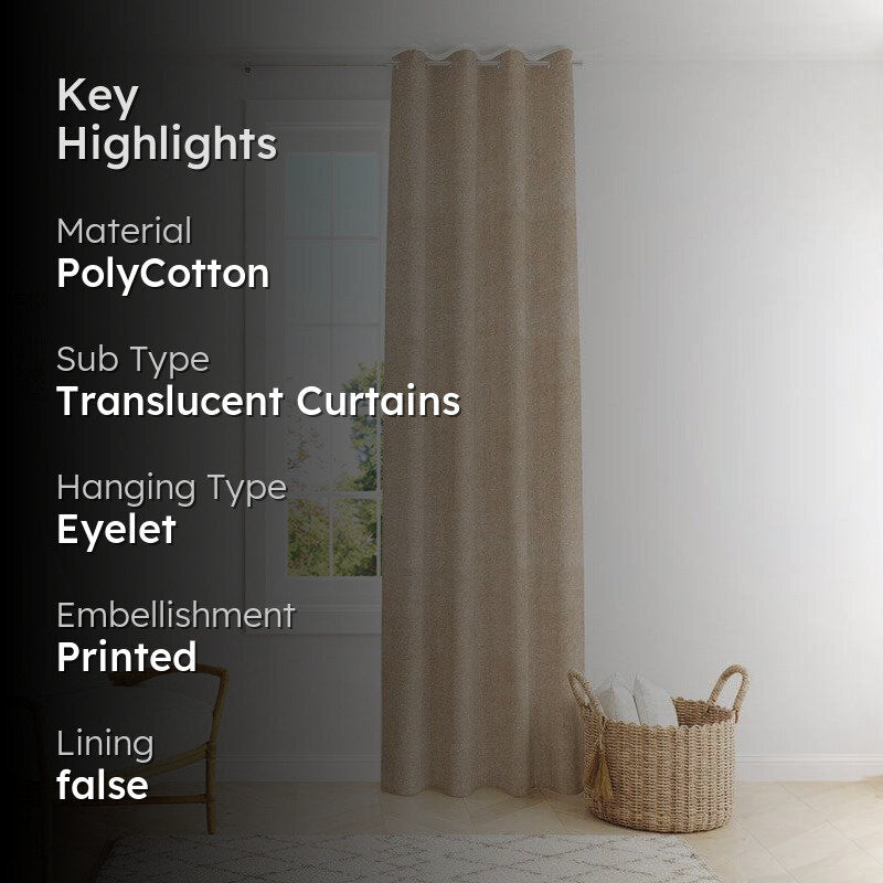 Zephyr Jacquard Single Curtain (Beige) media 2
