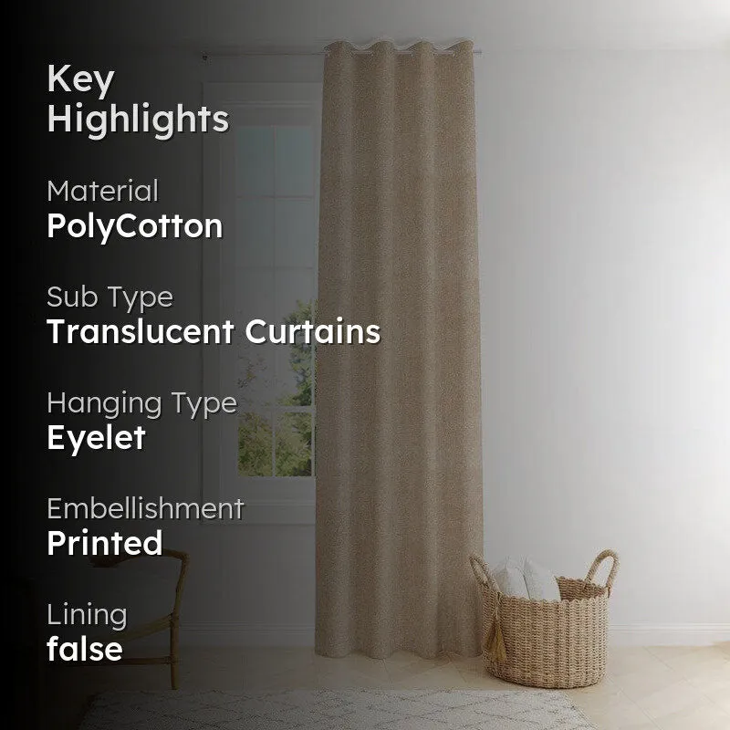 Zephyr Jacquard Single Curtain (Beige) media 2