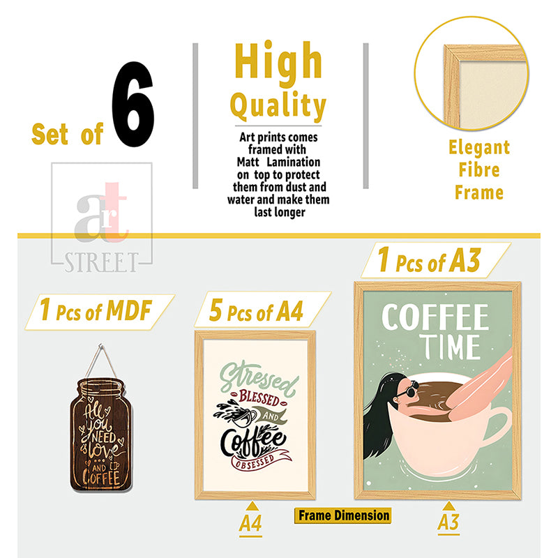 Caffeinated Wall Art - Set Of Seven media 5