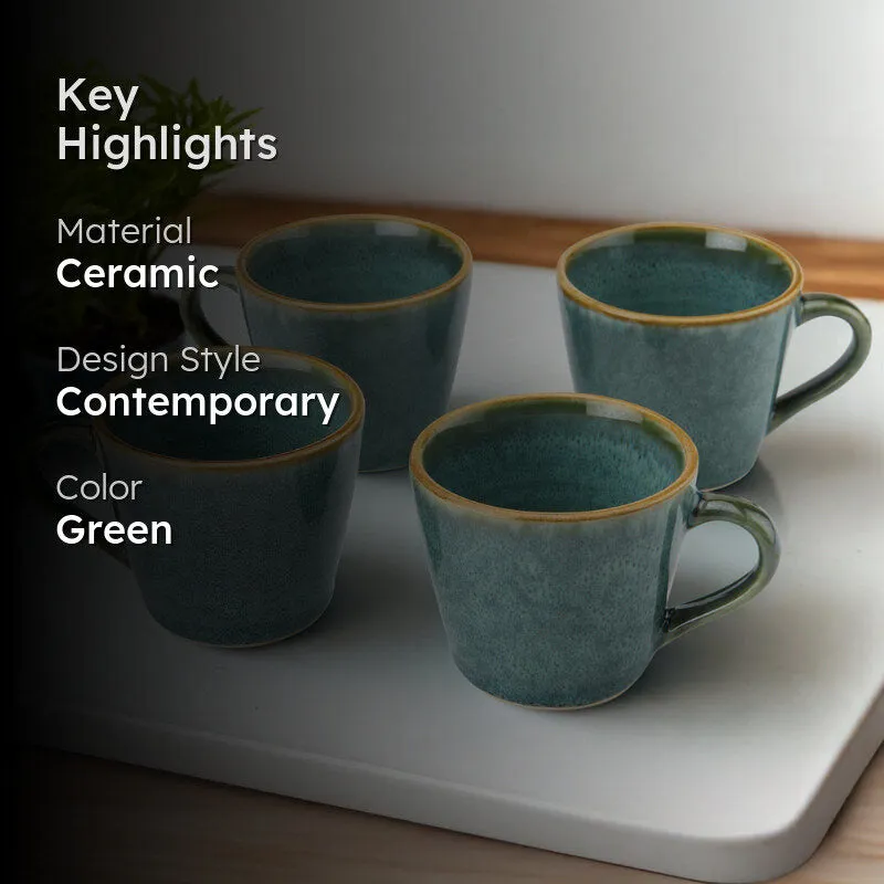 Infusa Ceramic Tea Cup (175 mL Each) - Set of Four media 2