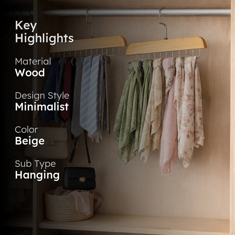 GarmentMate Wood Wood Cloth Hanger - Set Of Two media 2