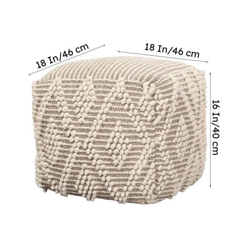 Neutral Knot Macrame Pouffe media 6