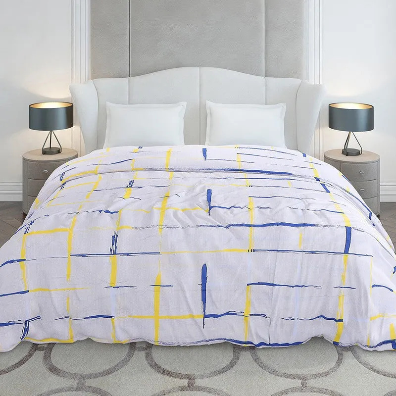 Monte Carlo Blockscape Geometric Polyester Duvet Covers (White) - 210 GSM media 4