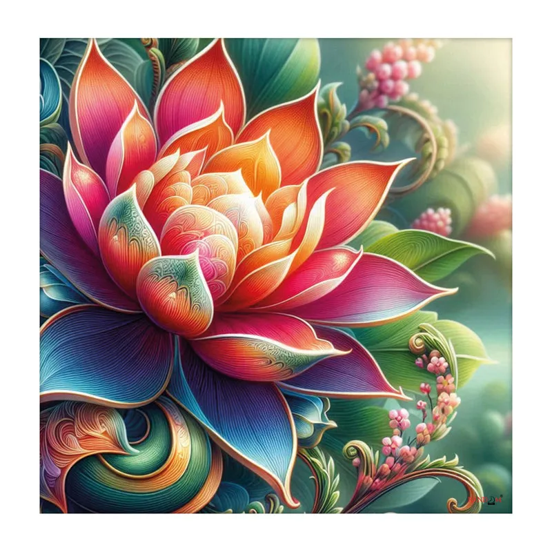 Lotus Trance Wall Painting media 8