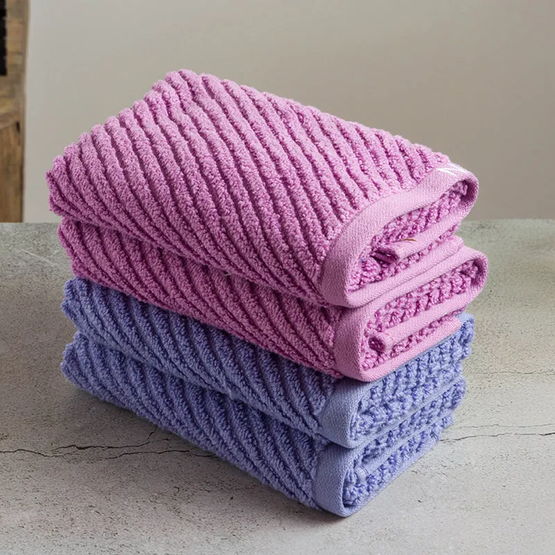 Nautica Riviera Soft Cotton Hand & Face Towel (Light Blue & Lilac) - Set Of Four media 4