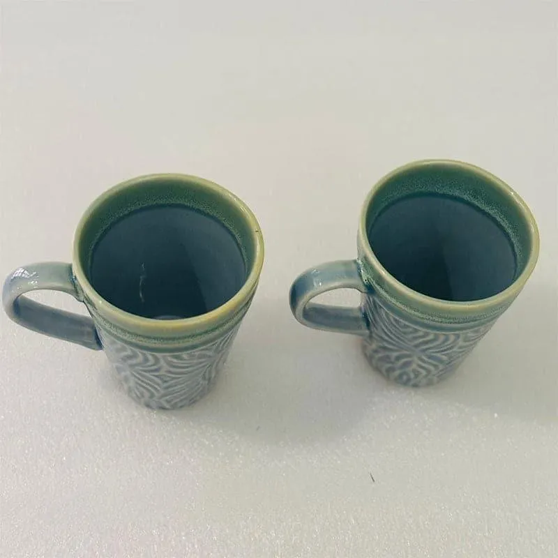 Mari-Mug-Light-Blue-Set-Of-Two Ceramic Coffee Mug (300 mL Each) - Set of Two media 4