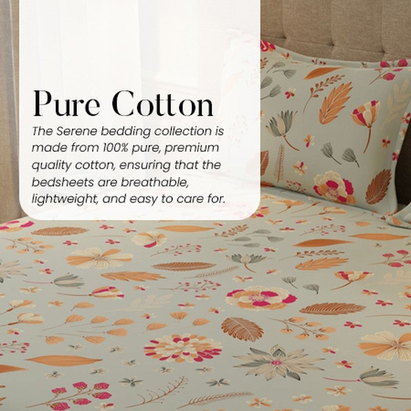 Urban Space Florence Grey Cotton Bedsheet - 200 TC media 8