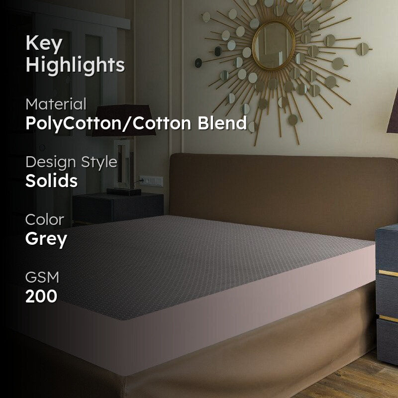 Oswal Mattress Protector - Grey media 2