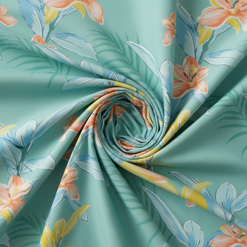 Entwined Floral Microfiber Bedsheet - 115 GSM media 5