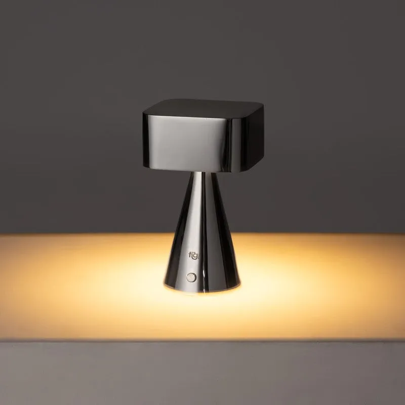 Fig Living Chrome Portable Stainless Steel Table Lamp - Silver media 4